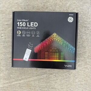 GE Color Effects 150-Count 12 ft Color Changing LED Christmas Icicle Lights